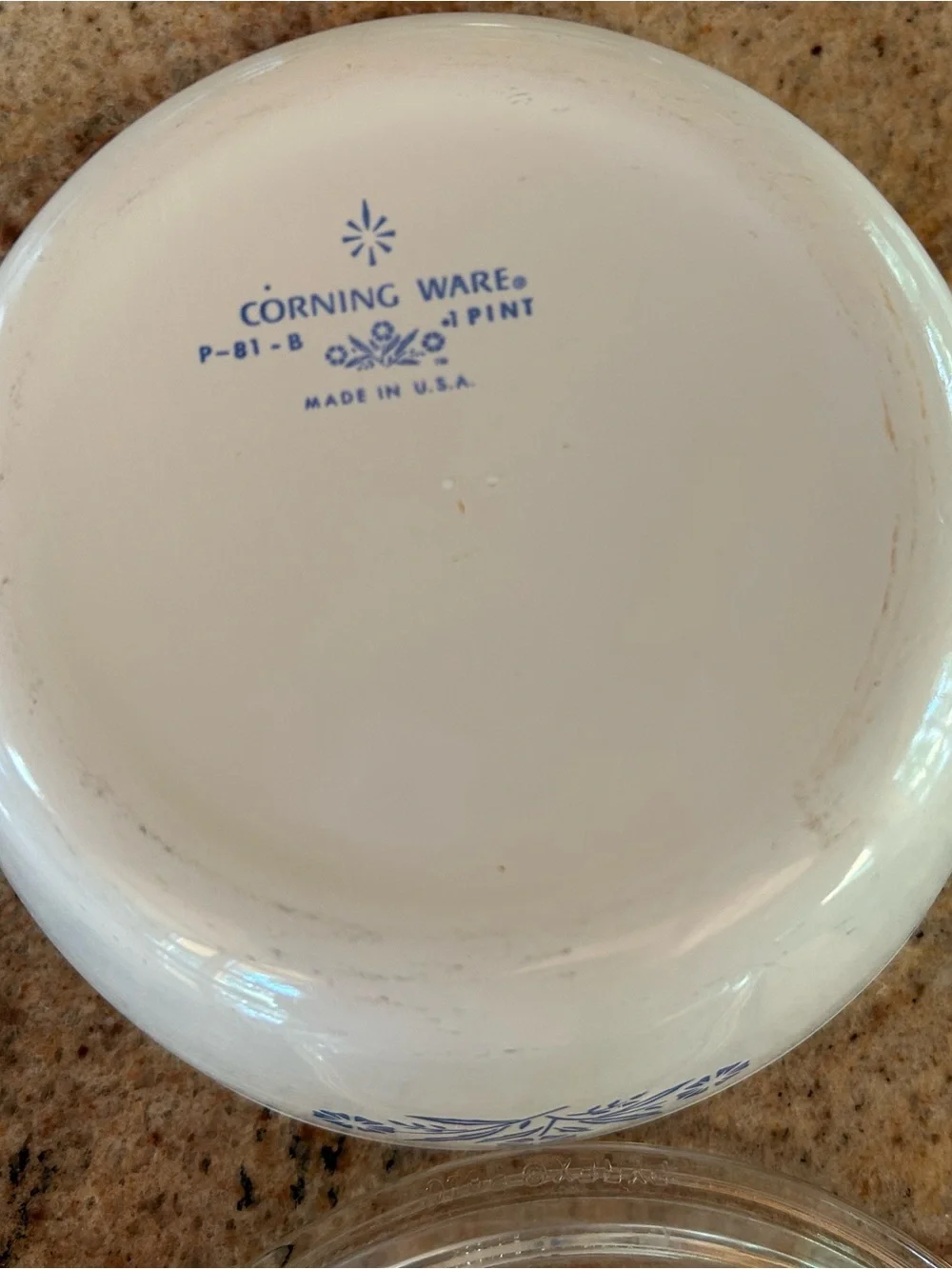 Corning Ware P-81B Blue Cornflower 1950’s Menuette Pan 1PT w/Pyrex Lid P-81C